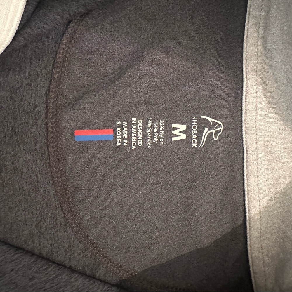 Rhoback Solid Performance Quarter Zip Size M Dark… - image 4